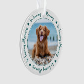 In het geheugen van Dog Pet Memorial Ornament (voorkant)