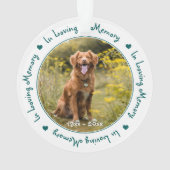 In het geheugen van Dog Pet Memorial Ornament (achterkant)