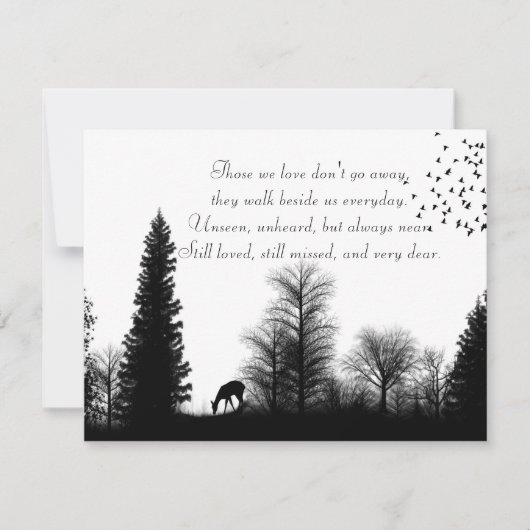 In het Geheugen van een Loving Één Wenskaart Kaart (Voorkant)