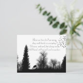 In het Geheugen van een Loving Één Wenskaart Kaart (Staand voorkant)