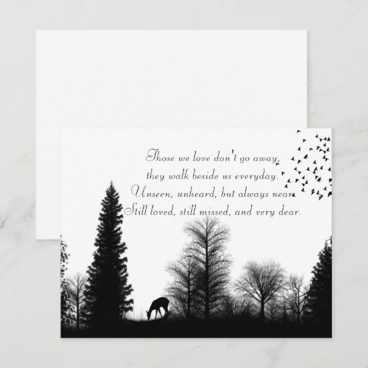 In het Geheugen van een Loving Één Wenskaart Kaart (Voorkant / Achterkant)