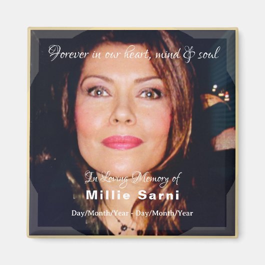 In het Geheugen van Kaarsen Magnet met tekst - HAM (Voorkant)