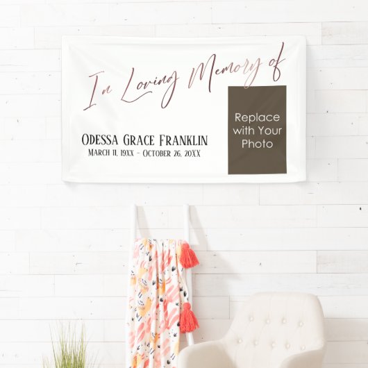 In het Geheugen van Roos Gold op de Witte Fotoruim Spandoek (Insitu)