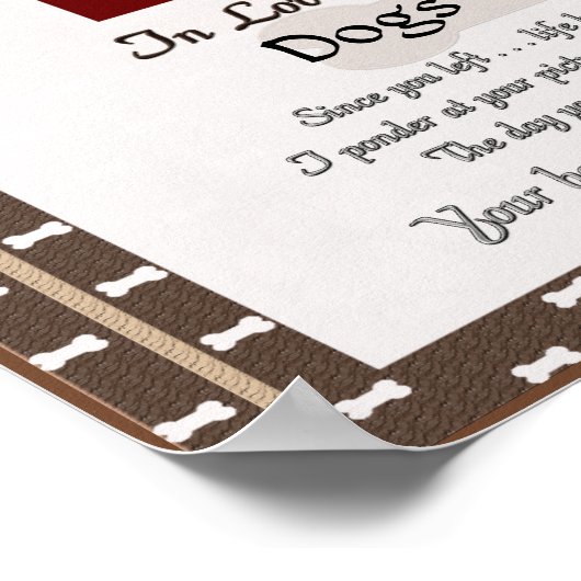 In het Geheugen van Uw (bruine) Druk van het Canva Poster (Hoek)