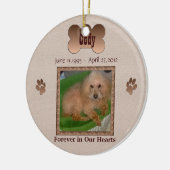 In het geheugen van uw hond keramisch ornament (Links)