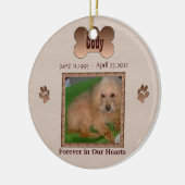 In het geheugen van uw hond keramisch ornament (Links)