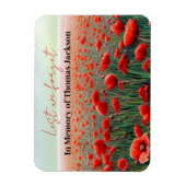 In het geheugen Veterans gepersonaliseerde klaproo Magneet (Verticaal)