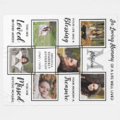 In het Geheugenherdenkingsbelang Fotocollage Fleece Deken (Voorkant (Horizontaal))
