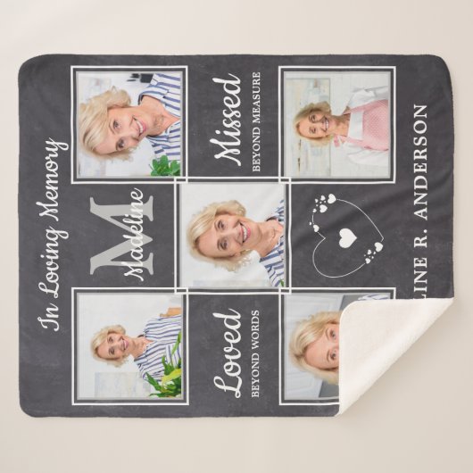 In het Geheugenherdenkingsbelang Fotocollage Sherpa Deken (Voorkant (horizontaal))