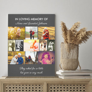 In het Geheugenherdenkteken Gray Foto Collage Canvas Afdruk