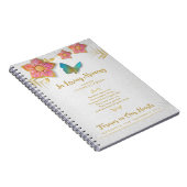 In het Geheugenvlinder Memorial Guest Book Notitieboek (Rechterzijde)