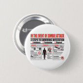 In het geval van de Zombie Attack-BUTTON Ronde Button 5,7 Cm (Voorkant /achterkant)
