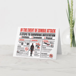 In het geval van een Zombie-aanval, NOTE CARD Kaart