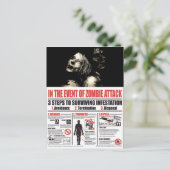 In het geval van een Zombie-aanval POST-KAART Briefkaart (Staand voorkant)