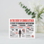 In het geval van een Zombie-aanval POST-KAART Briefkaart (Staand voorkant)