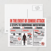 In het geval van een Zombie-aanval POST-KAART Briefkaart (Voorkant / Achterkant)