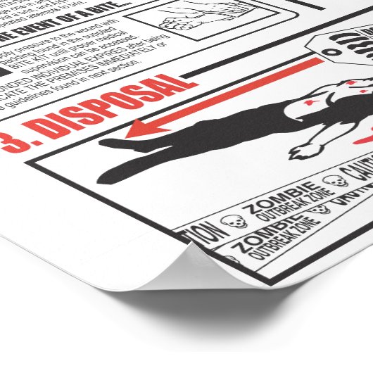 In het geval van een Zombie-aanval Poster (Hoek)