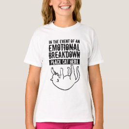 In het geval van Emotional Breakdown Cat T-shirt