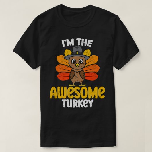 In het Geweldige Turkije Happy Thanksgiving in het T-shirt (Design voorkant)