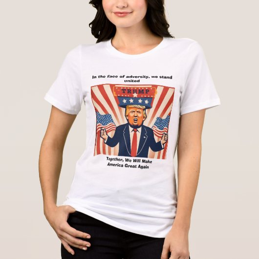"In het gezicht van tegenspoed" Trumps sweatshirt (Voorkant)
