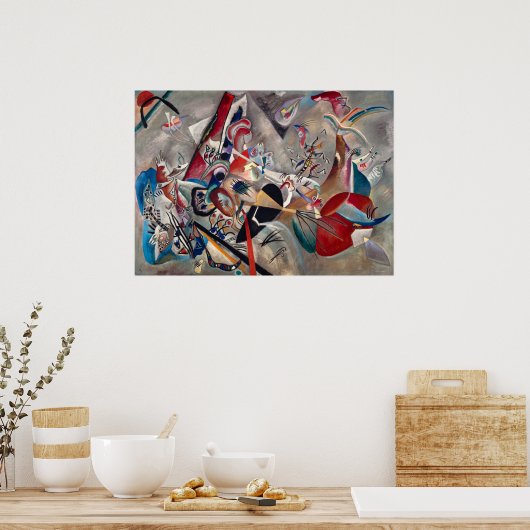 In het grijs door Wassily Kandinsky Poster (Keuken)