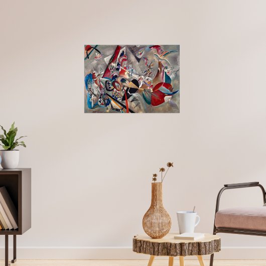 In het grijs door Wassily Kandinsky Poster (Woonkamer 3)
