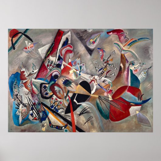 In het grijs door Wassily Kandinsky Poster (Voorkant)