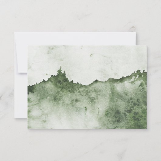 In het groene landschap van de Wilde Rust Emerald  RSVP Kaartje (Achterkant)