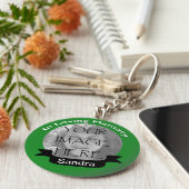 In het Groene Sleutelhanger van de Foto van het Ge (Zijkant)