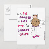 In het grote koekje van het leven ben je de Choccy Briefkaart (Voorkant / Achterkant)