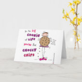 In het grote koekje van het leven ben je de Choccy Kaart (Gele Bloem)