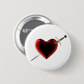 In het hart gebedde Button (Voorkant /achterkant)