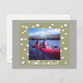 In het hart ingepast sparen de datum aankondigingskaart (Voorkant / Achterkant)