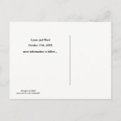 In het hart ingepast sparen de datum aankondigingskaart (Achterkant)