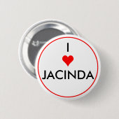 in het hart jacinda ronde button 5,7 cm (Voorkant /achterkant)