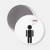 in het hart : liefdesstick magneet (Voorkant / Achterkant)