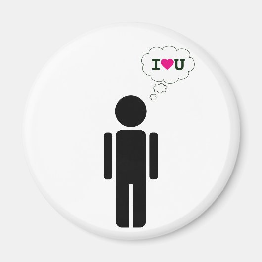 in het hart : liefdesstick magneet (Voorkant)