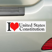 In het hart van de Amerikaanse grondwet Bumpersticker (Op auto)