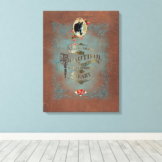 In het hart van een paard ~ gestreken canvas (Insitu (Houten vloer))