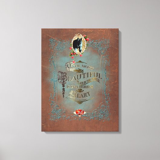 In het hart van een paard ~ gestreken canvas afdruk (Voorkant)