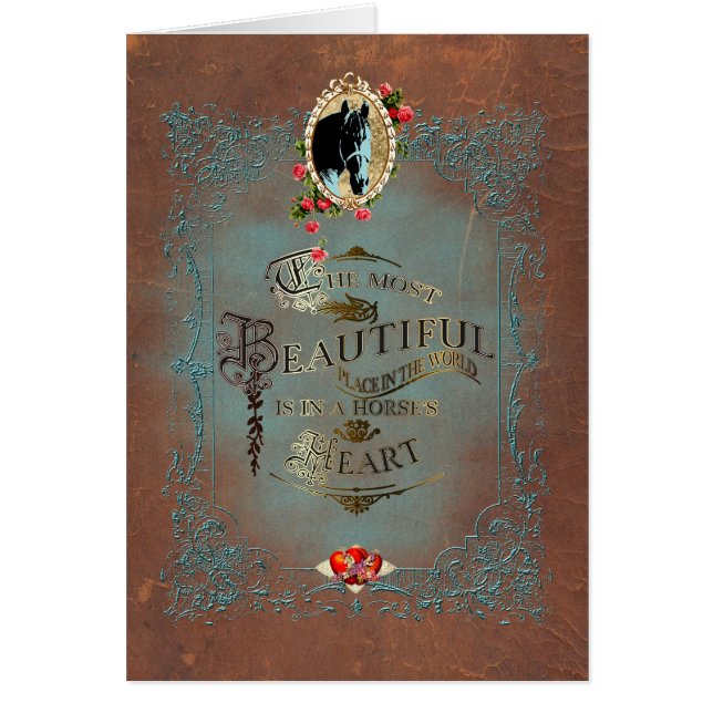 In het hart van een paard ~ Wenskaart (Voorkant)