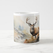 In het hart van het wild: Majestic Elk Grote Koffiekop (Voorkant)