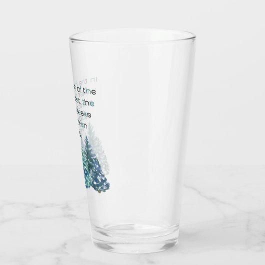 In het hart van het winterbos glas (Links)