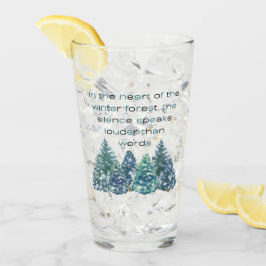 In het hart van het winterbos glas