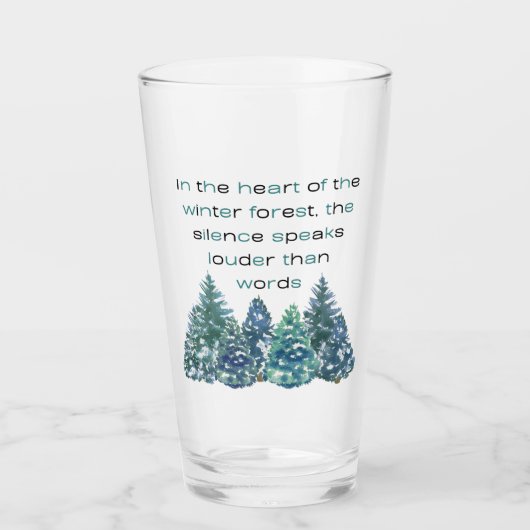 In het hart van het winterbos glas (Voorkant)