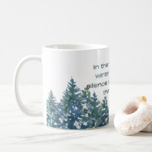 In het hart van het winterbos koffiemok