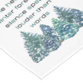 In het hart van het winterbos korte tafelloper (Hoek)