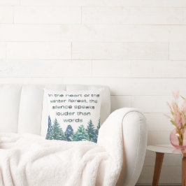 In het hart van het winterbos kussen