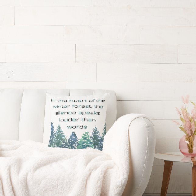 In het hart van het winterbos kussen (Bank)
