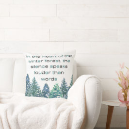 In het hart van het winterbos kussen